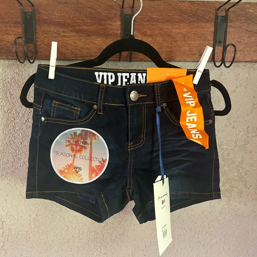 NEW VIP Jeans Women's Stretch Dark Wash High -Size 1/2